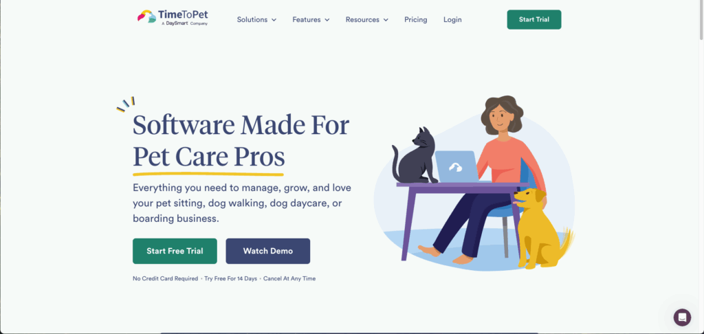 Time To Pet homepage