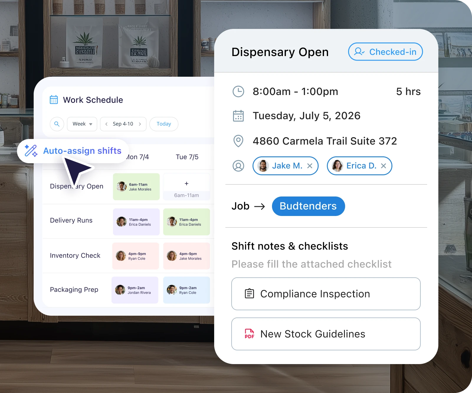 Cannabis scheduling app