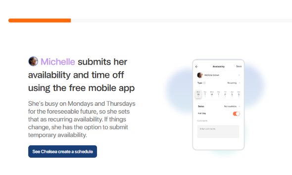 Screenshot showing 7Shifts&rsquo; guided walkthrough. 
