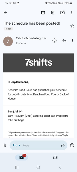 7shifts mobile view 