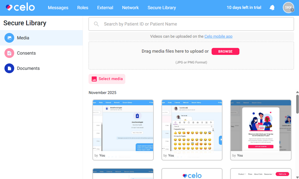 Screenshot showing Celo’s Secure Library.