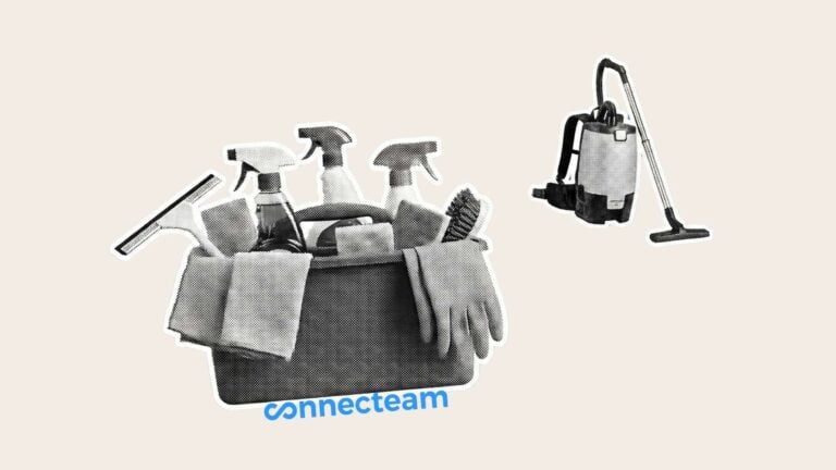 A collage of cleaning business supplies