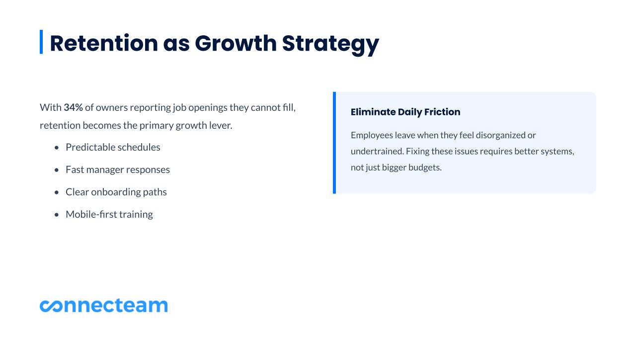 Labor shortages will turn retention into a growth strategy