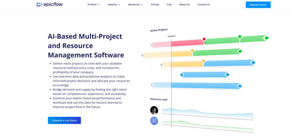 Epicflow website