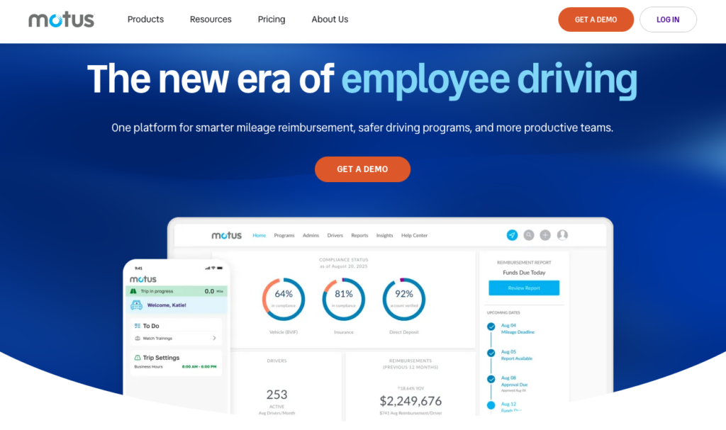 Motus supports multiple types of mileage reimbursement.