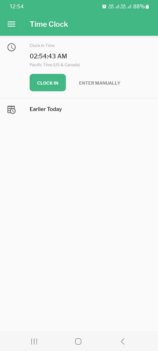 Screenshot showing Yardbook's employee mobile app.