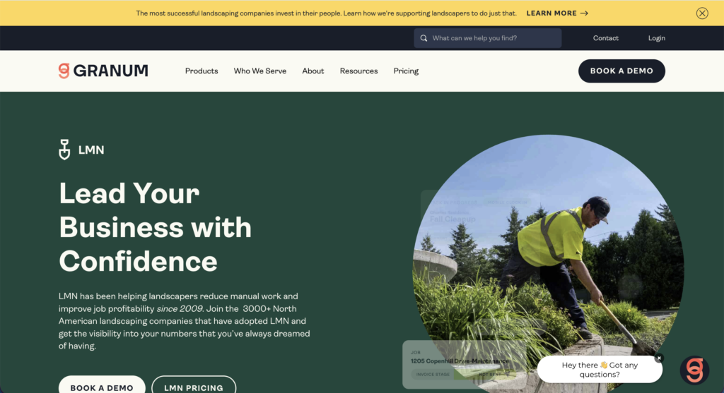LMN by Granum homepage screenshot