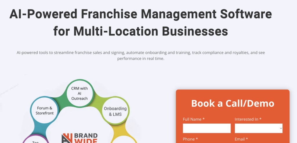 Brandwide Homepage Screenshot