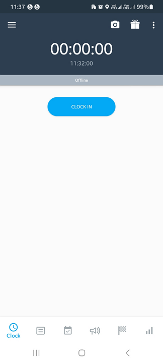 Screenshot showing busybusy's offline mode.