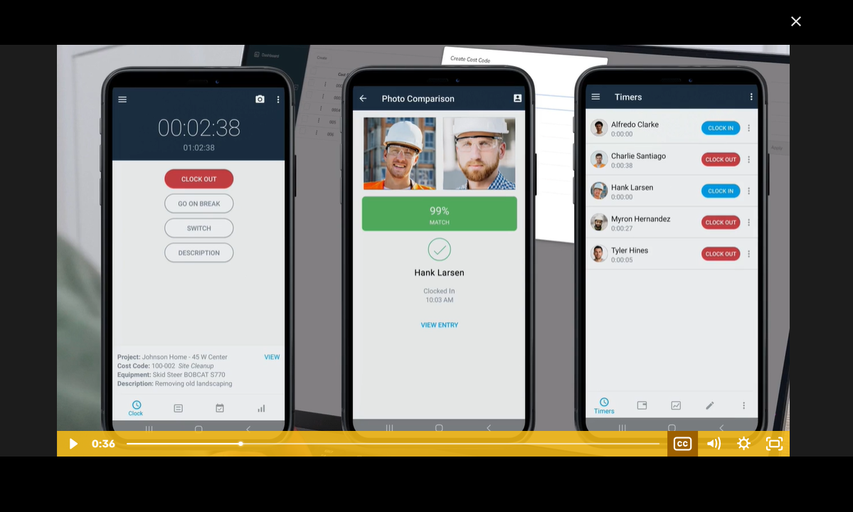 Screenshot showing busybusy onboarding video.