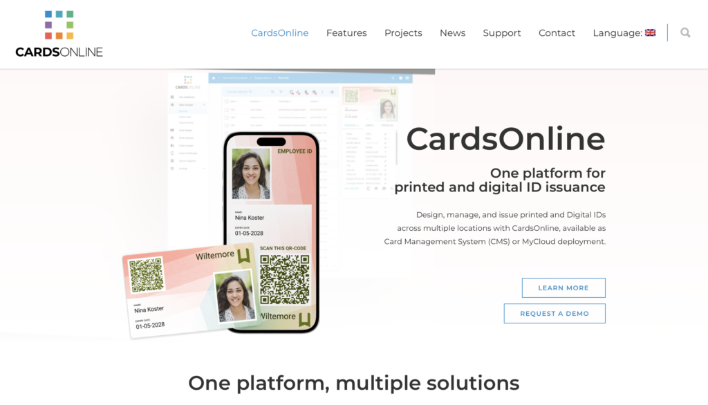 cardsonline homepage screenshot
