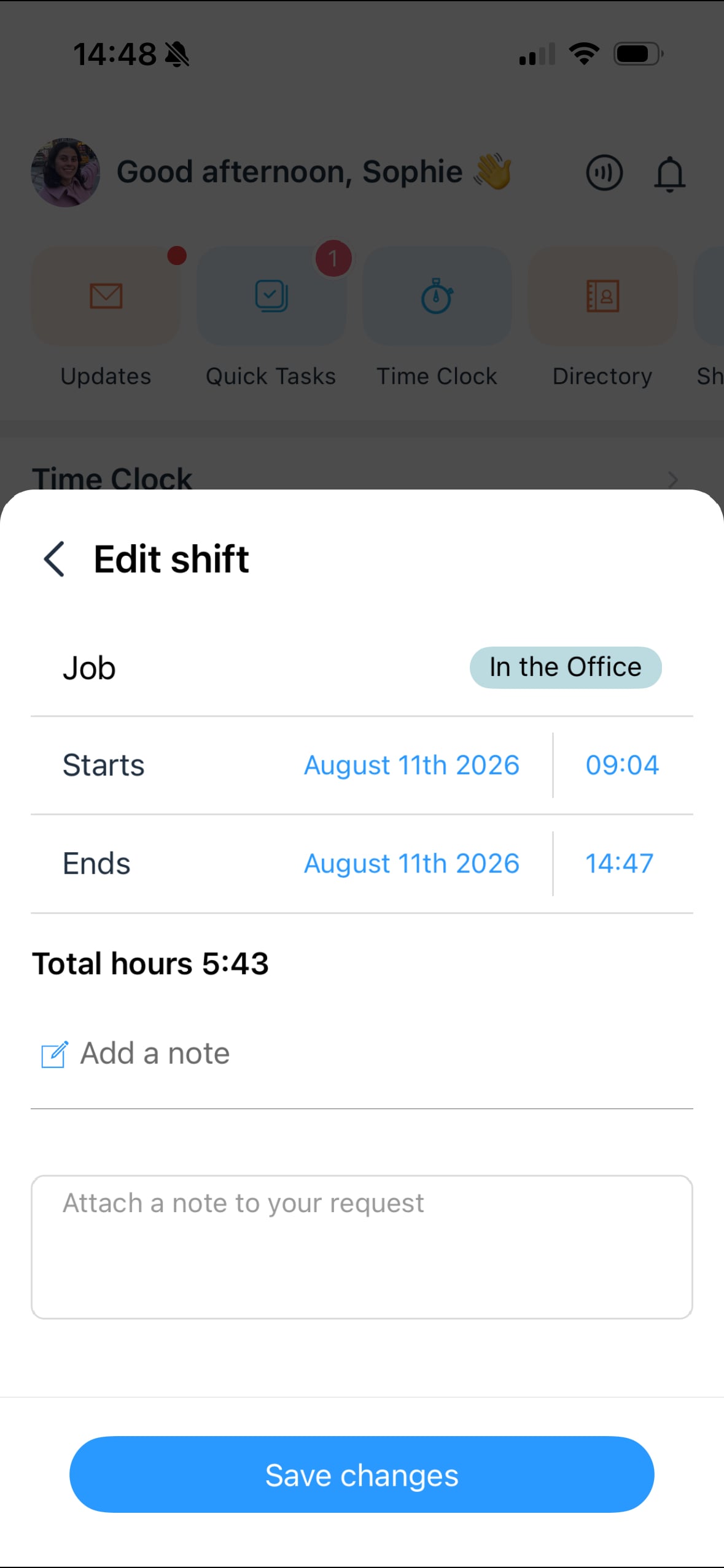 I have a lot of flexibility with the time clock, but you can also add stricter rules, like not letting your employees change their recorded hours or only allowing them to clock into their scheduled shifts. Plus, you can control how early employees clock in and set up automatic clock outs at the end of their shift or when they hit a daily hour limit.