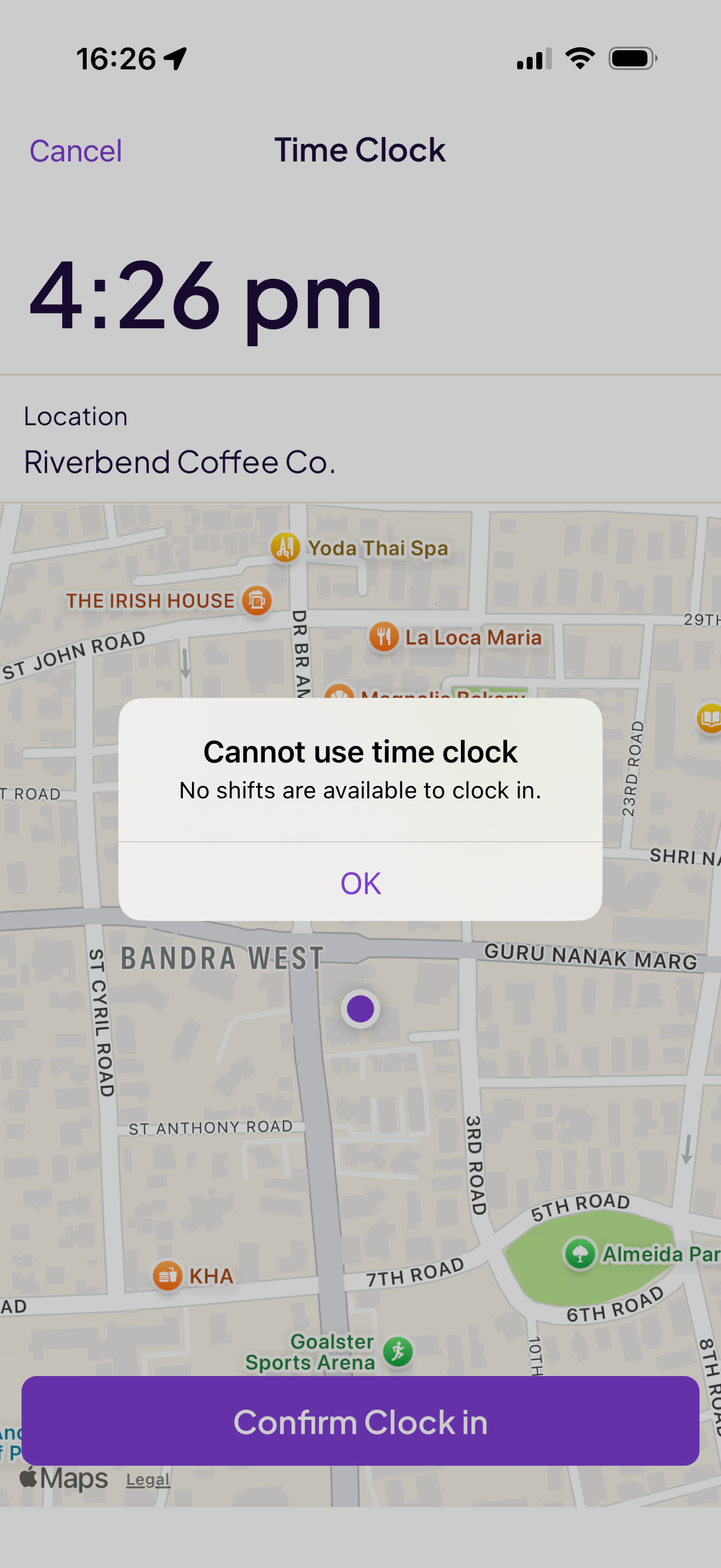 We couldn&rsquo;t clock in offline when testing Homebase&rsquo;s mobile app.