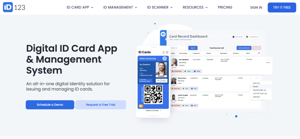 id123 homepage screenshot