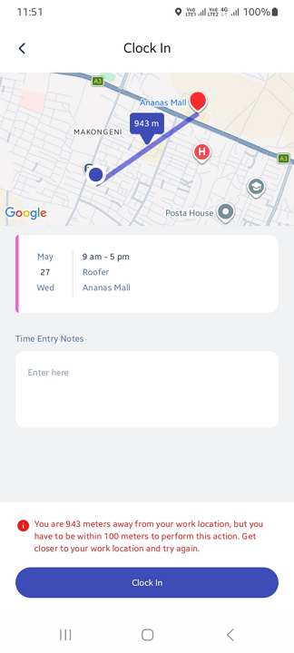 Screenshot showing a geofence error.&nbsp;
