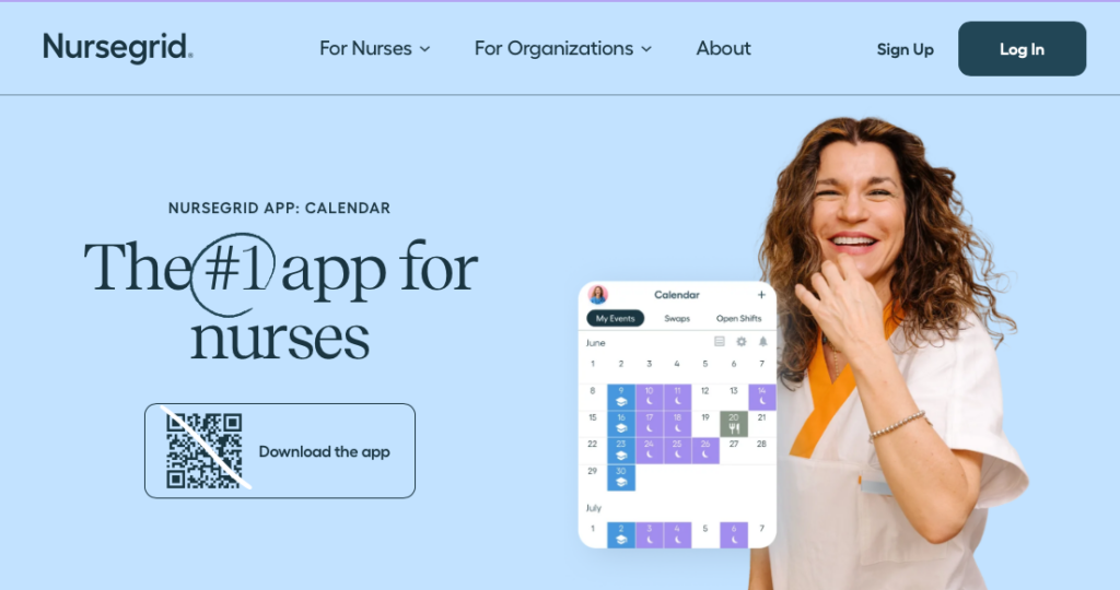 NurseGrid offers strong self-scheduling tools for nurses.