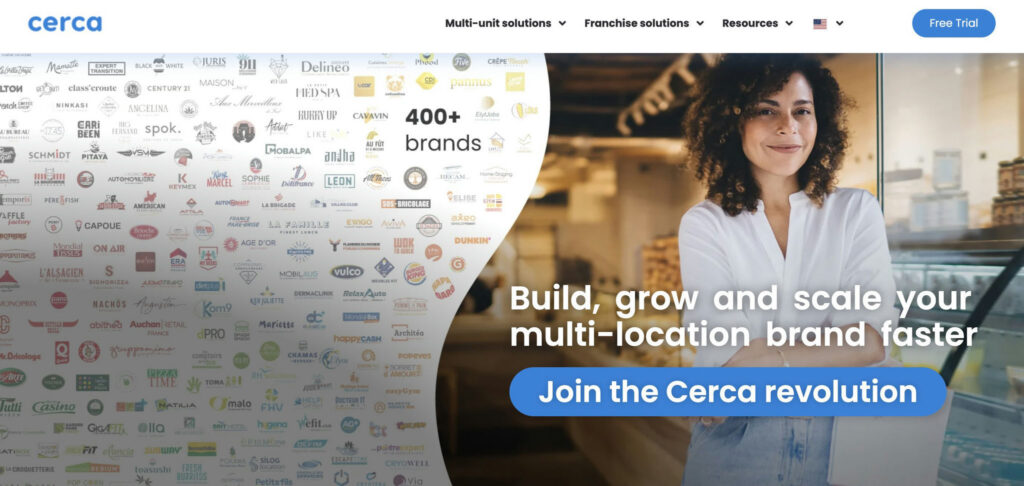 Cerca homepage screenshot