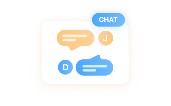 Connecteam chat feature card