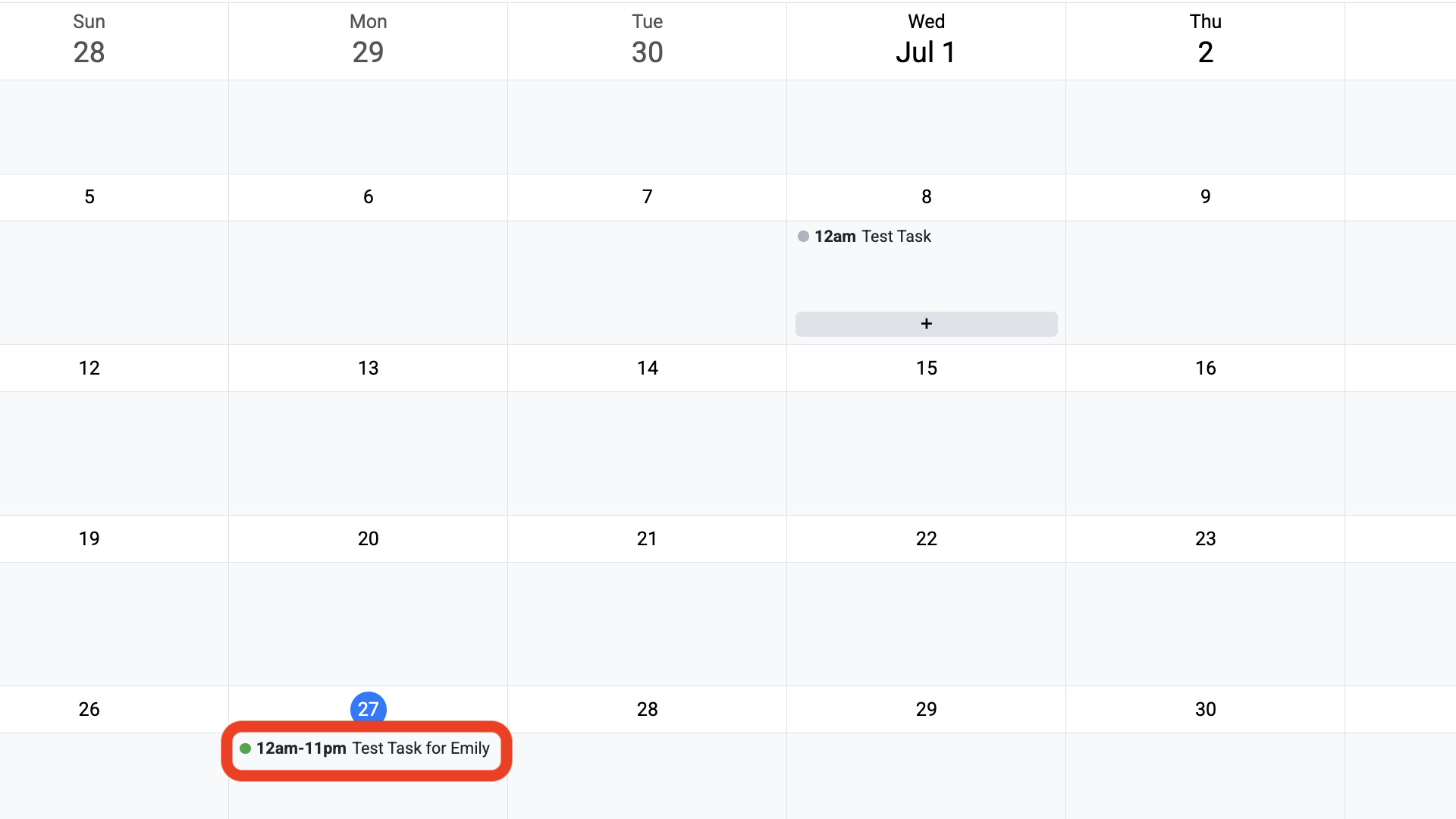 Workyard shows a green dot (instead of grey) when an employee completes a task, but it’s very easy to miss.