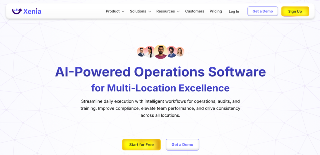 Xenia homepage screenshot