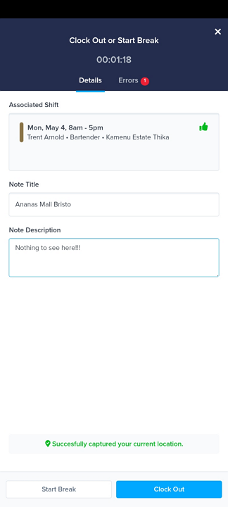 Screenshot showing the timer page on mobile.